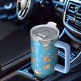 thumbnail image 6 of OBREWU Cute Shiba Inu Tumbler with Handle and Lid,Cute Shiba Inu 40oz Double Wall Vacuum Insulated Tumbler,Cups Gift for Women and Men, 6 of 7