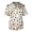 White, variant on Satingcolo Men's Fit Halloween Scrub Tops Plus Size V-Neck Short Sleeve Halloween Themed Print Funny Medical Workwear with Pocket Dark Blue 2XL