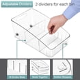 thumbnail image 6 of Sorbus Fridge Organizer on Wheels - Rolling Fridge Organizers and Storage Clear Design with Dividers & Handles for Kitchen Organization and Storage (Curved Top, Medium - 2 Pack), 6 of 7