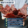 thumbnail image 3 of Jerky Seasoning and Cure Kit (Cracked Pepper & Garlic)- Award-Winning DIY Beef Making with Mix Cure- Oven, Smoker, Dehydrator- Great for Beef, Turkey, Venison, 3 of 4