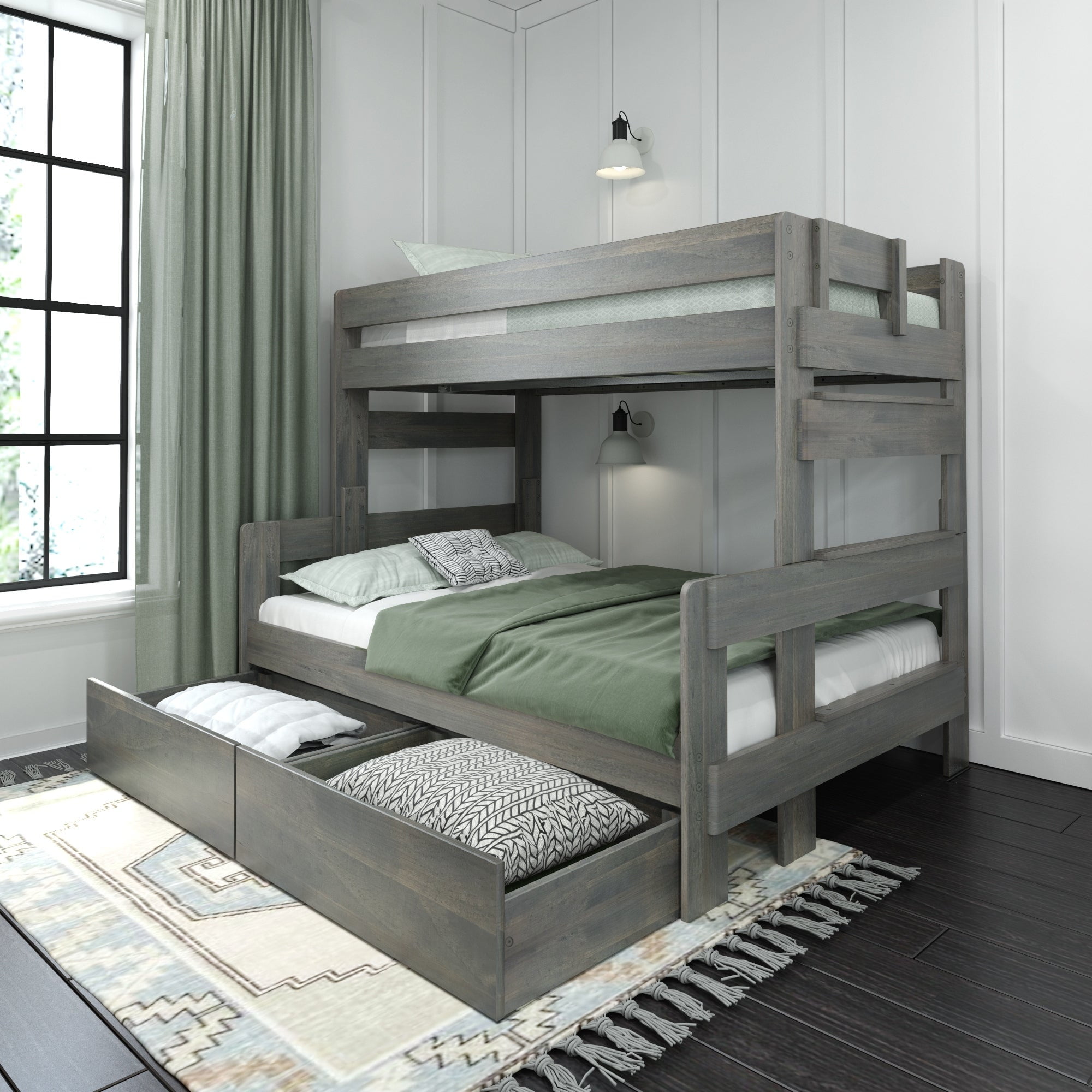 Maxwood Furniture, Inc. Max and Lily Farmhouse Twin over Full Bunk Bed