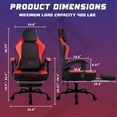 thumbnail image 7 of Bossin Gaming Chairs with Footrest, Massage Leather Game Chair for Adults, Big and Tall Gamer Chair with Headrest and Lumbar Support, 7 of 7