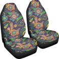 thumbnail image 3 of XYZCANDO Car Seat Covers Paisley Floral Set of 2 Auto Seat Covers Waterproof Sedan SUV Truck Durable Auto Accessories Car Front Seat Covers, 3 of 10