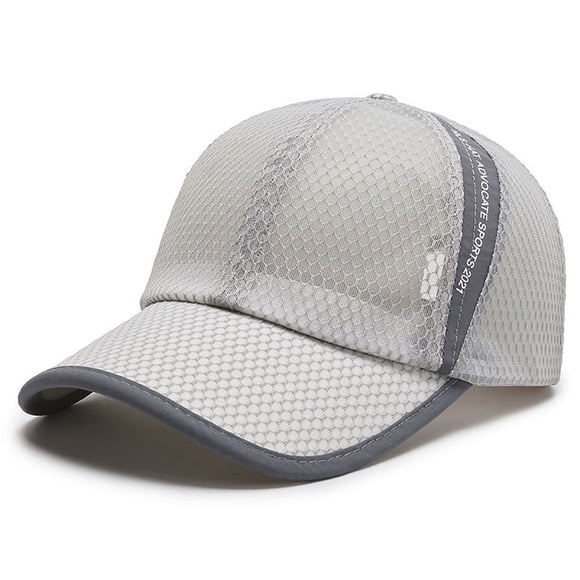 Jinsinto Casquette de Baseball Décontractée Hommes Femmes, Mode Respirante à Séchage Rapide, Chapeau de Soleil Sport Réglable Léger et Pliable, Chapeaux Golf Tennis d'Alpinisme (Gris)