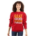 thumbnail image 3 of God Over All Things GOAT Christian Unisex Plus Size Sweatshirt Brisco Brands 3X, 3 of 6