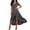 Dark Gray plus size maxi dress a1, variant on Women Plus Size V Neck Short Sleeve High Low Wrap Flowy Maxi Dress Solid Boho Casual Beach Vacation Sundress, Black 2XL