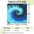 thumbnail image 2 of Colorful Tie Dye Pattern Square Fitted Tablecloth with Elastic Edge,Square Table Cover,Washable Elastic Table Cover for Home Kitchen Party Decor 36"x36", 2 of 6