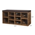 thumbnail image 2 of VASAGLE Banc à Chaussures, Banc de Rangement, Banc Porte-Chaussures, 10 Compartiments, Brun Rustique et Brun ULHS10BX, 2 of 6