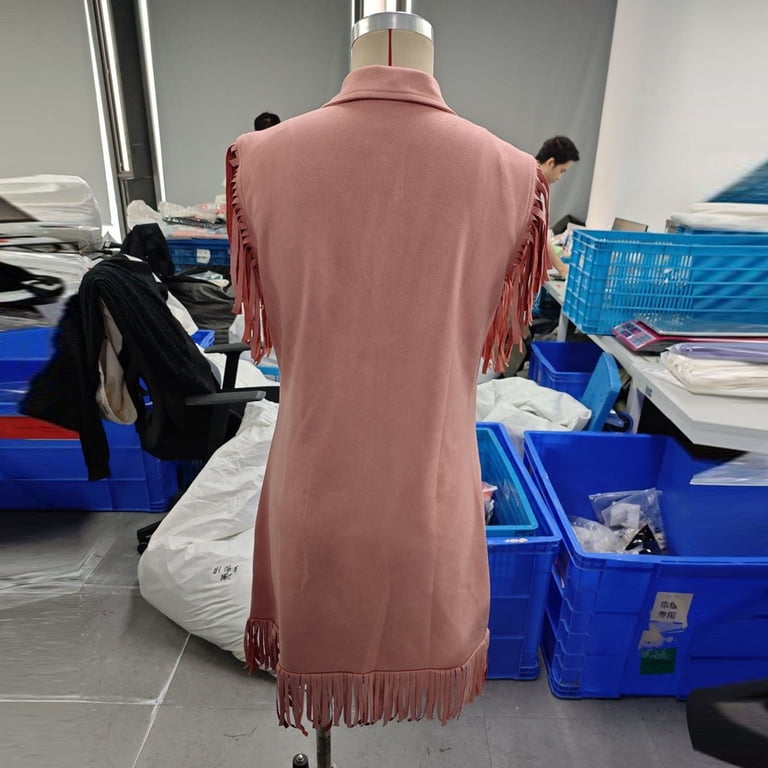 pink suede mini dress Western Dress