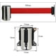 thumbnail image 2 of Barrera expandible Barrera de cola de acero inoxidable Tira de barrera expandible Cinta de barrera montada en la pared Sistema de control de flujo de personas de seguridad Rojo (hy), 2 of 5