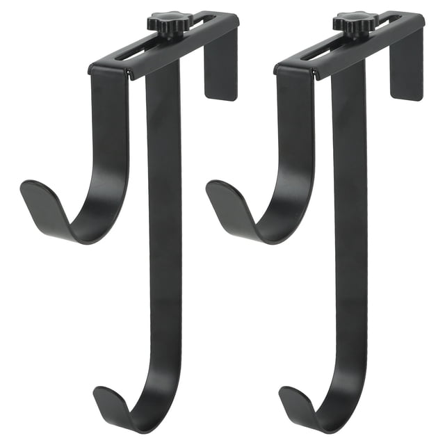 2 colgadores de poste de piscina ajustables de metal y hierro, accesorios para vallas de piscina y paredes.