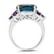 thumbnail image 2 of 6.60 Carat Genuine London Blue Topaz & Amethyst .925 Sterling Silver Ring QJ Model, 2 of 3