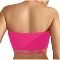 thumbnail image 4 of Wireless Solid Color Bra for Women, Soft Nylon Strapless Lingerie, Everyday Fashion, Comfortable and Versatile. #Red,M, 4 of 5
