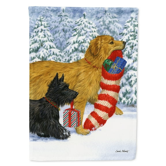 Carolines Treasures ASA2010CHF Keep Up There Scottie Scottish Terrier Flag Canvas House Size  Large multicolor