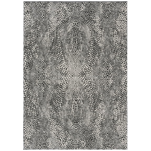 SAFAVIEH Lurex Gorden Abstract Dots Area Rug, Black/Light Grey, 5'3" x 7'6"