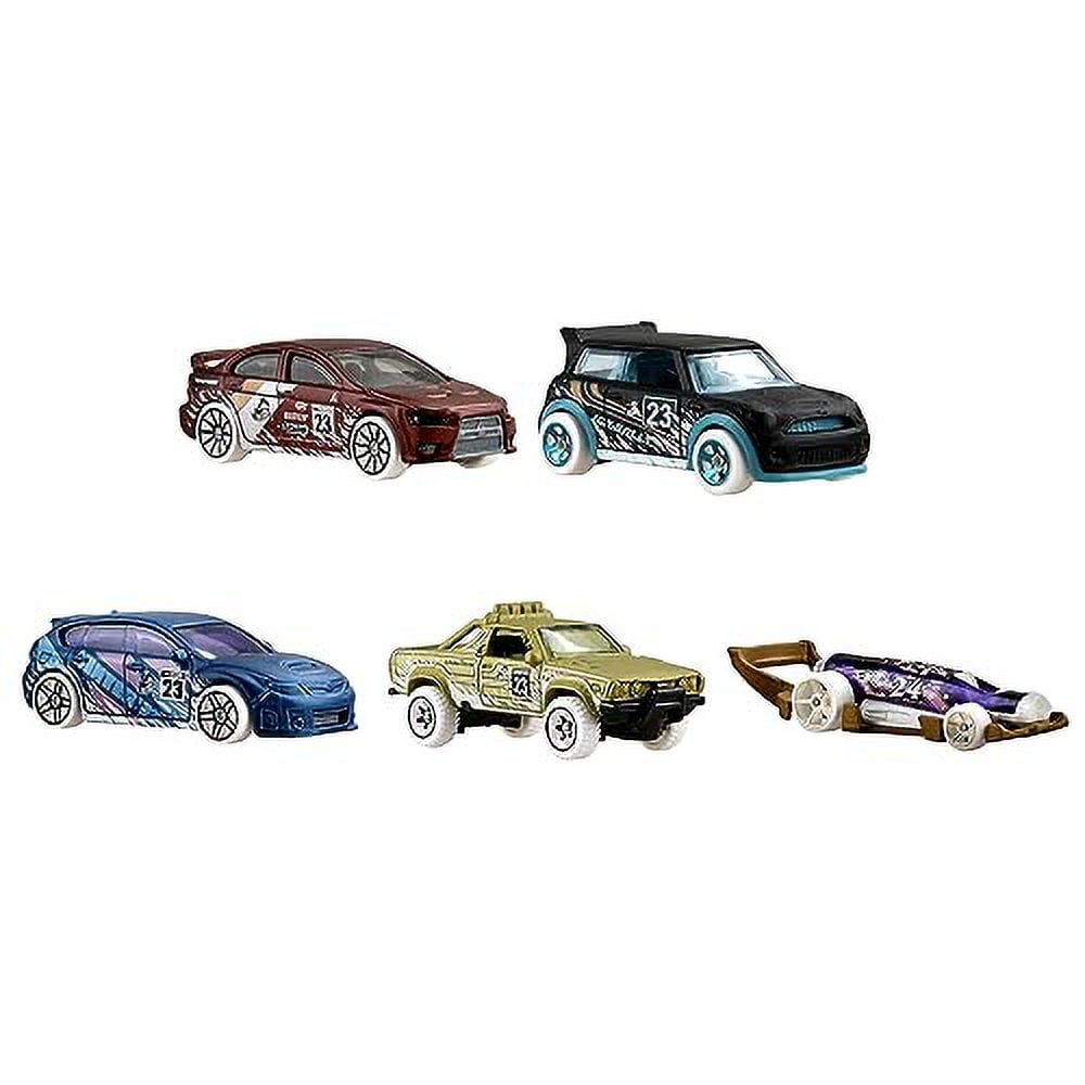 Hot Wheels 2023 Holiday/Winter Collection - Complete Set of All 5 Cars ~ Lancer, Mini Cooper, Subaru WRX, Subaru Brat and Carbonator