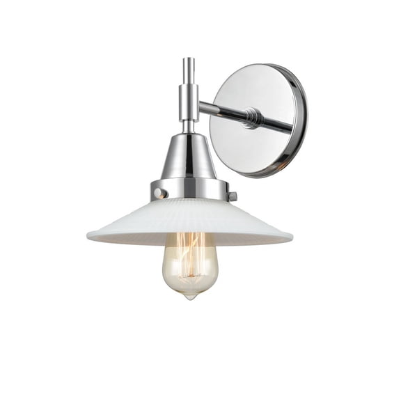 447-1W-PC-G1 Innovations Lighting Halophane - 1 Light Wall Sconce-7.25 Inches Tall and 9 Inches Wide-Polished Chrome Finish-Matte White Halophane