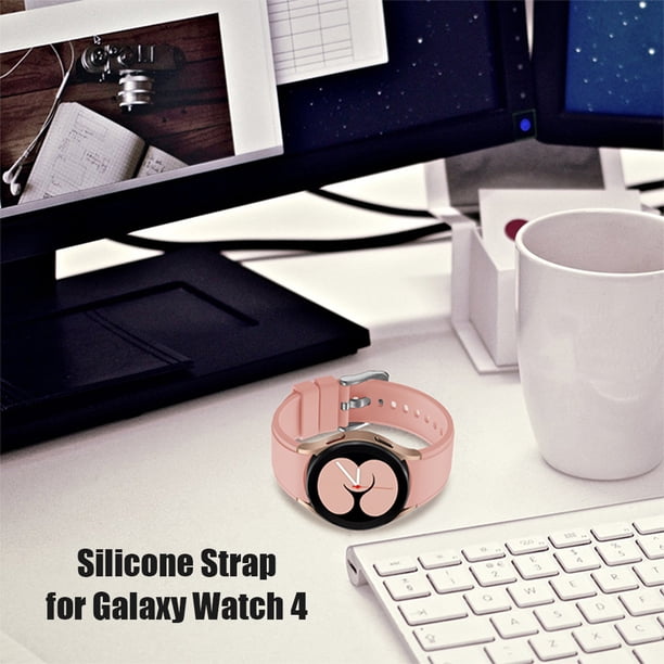Correa de silicona de repuesto para correa de reloj Samsung Galaxy Watch4 (rosa)