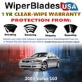 thumbnail image 2 of 2001 Volvo S60 Beam Wiper Blades Wipers w/1yr Warranty (Set of 2) (WiperBladesUSA), 2 of 5