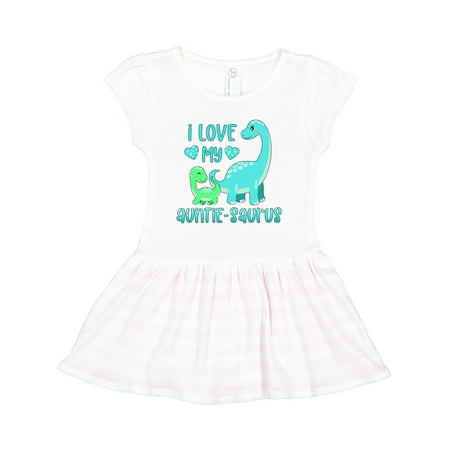 

Inktastic I Love My Auntie-saurus Cute Brontosaurus Family Gift Toddler Girl Dress