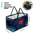 thumbnail image 2 of Snowflake Large-capacity Foldable Reusable Shopping Bag: Oxford Cloth, Storage Bins, Collapsible Bucket, Storage Bin, 2 of 7