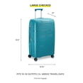 thumbnail image 3 of DELSEY PARIS Dune 29" Large Checked Hardside Expandable Spinner Luggage, Teal, 3 of 8