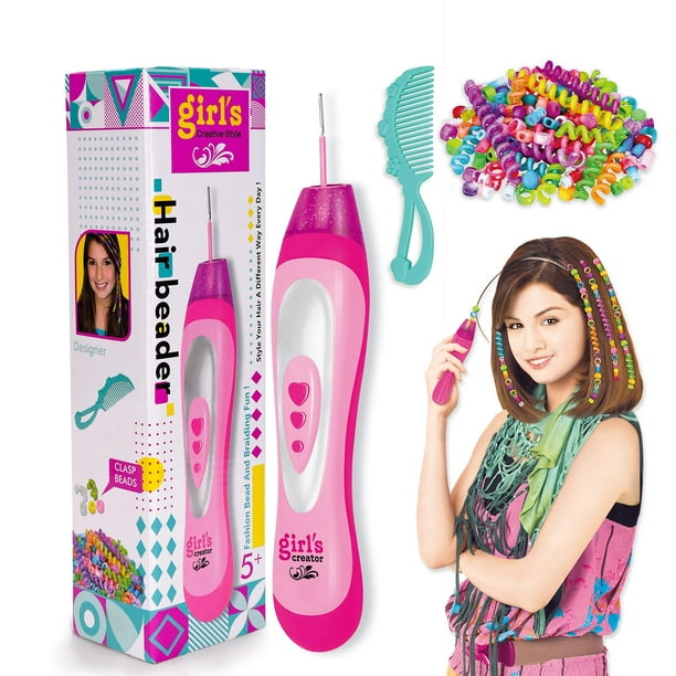 Dikence Beaded Hair Braiding Machine, Girls Jewellery Kits for 3-7 Year Old  Kids Girl Children Birthday Gift Toodler Girl Hair Accessories Kits -  
