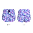 thumbnail image 3 of Gukieu Blue Skull Daisy Print Women's Sports Shorts with Drawstring Elastic Waistband for Running, Yoga, Fitness-XX-Large, 3 of 7