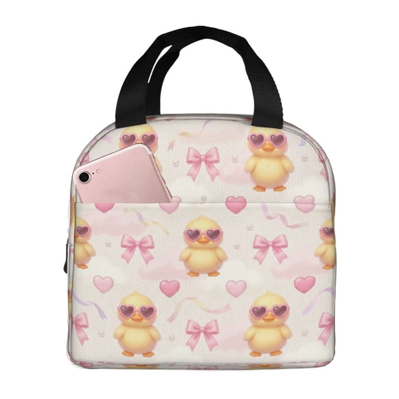 Duck Lunch Bag, Insulated Lunch Tote For Women And Men, Reusable Cooler Bag For Work, Travel And Daily Use