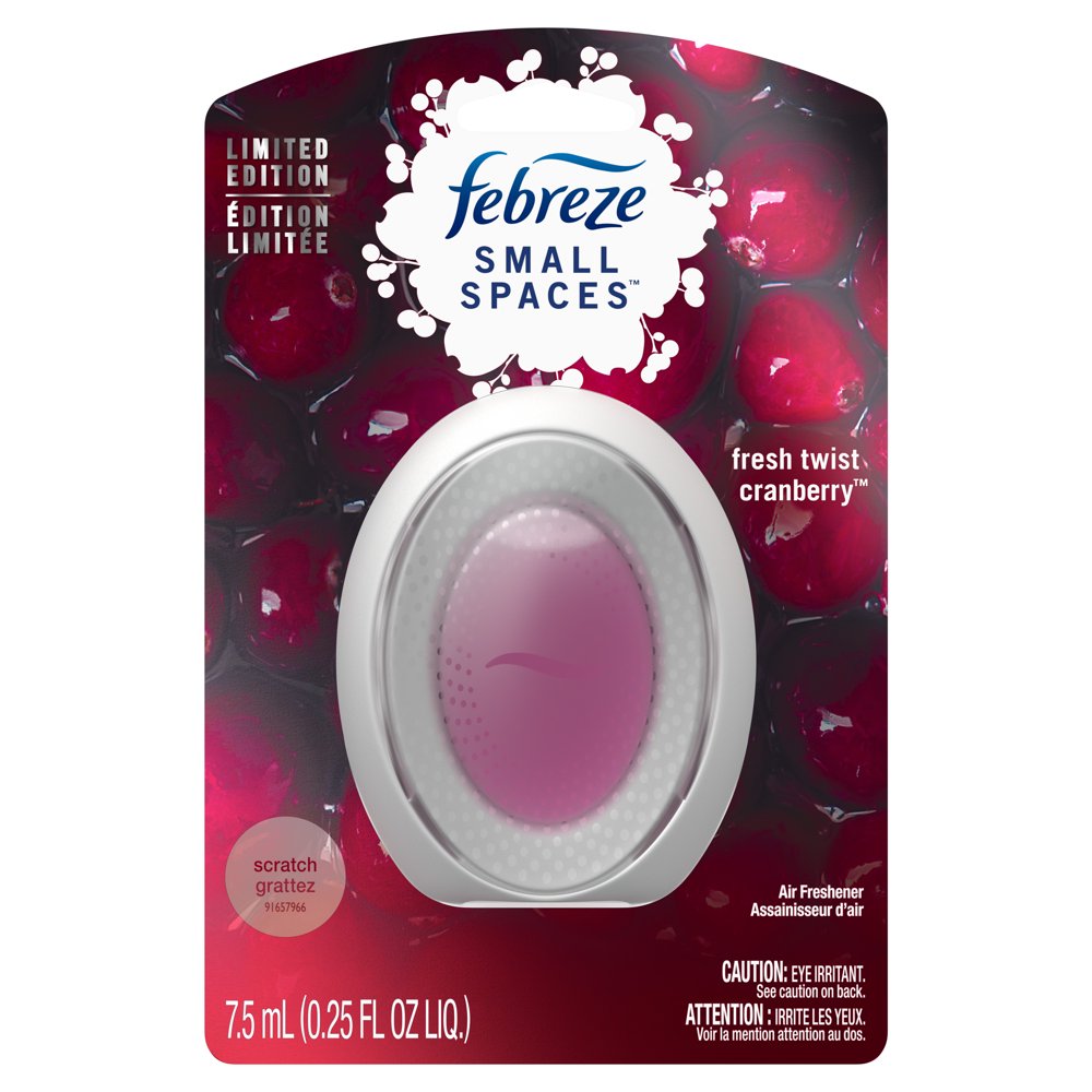 Febreze Small Spaces Air Freshener, FreshTwist Cranberry, 1 count