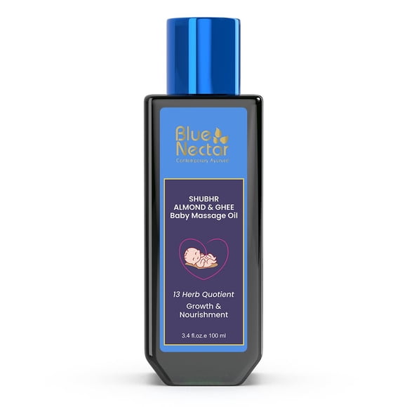 Baby Oil Blue Nectar Ayurveda Suave para recién nacidos con aceite de coco