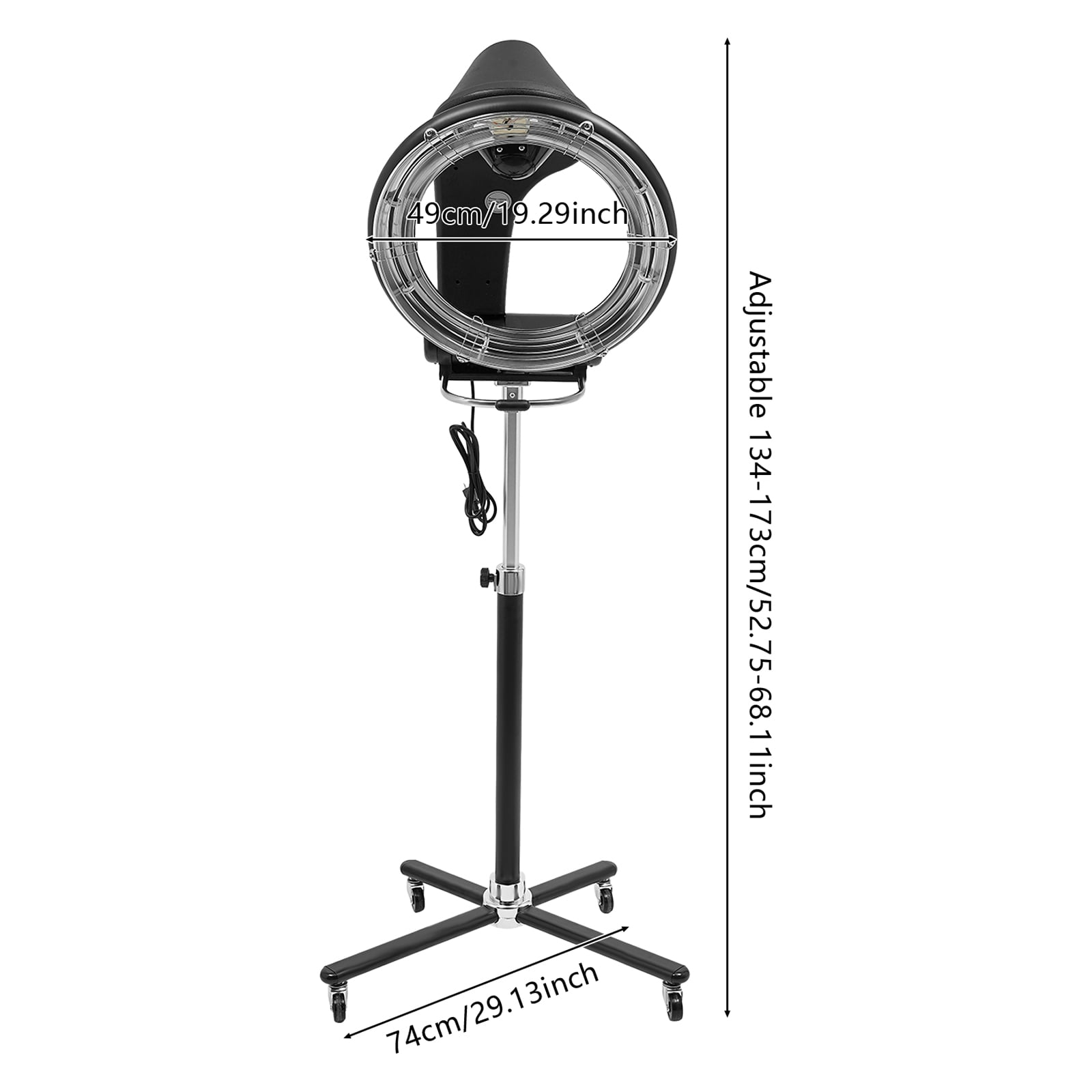 Peakora Professional Hair Dryer For Salon, 6-Mode 1000W Standing Dryer With Temperature Control & Wheels, Commercial-Grade Equipment For Barber Shops (190 chars)