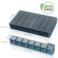 thumbnail image 4 of Lifewit Monthly Pill Organizer, 28 Day Medicine Organizer, Large Compartments Pill Box, Portable Travel Pill Case for Vitamins, Supplement, Medication, Blue, 4 of 8