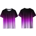 thumbnail image 4 of cocolona Mens and Womens Short Sleeve T Shirts Summer Fashion Casual Loose Gradient Crew Neck Tops Vintage Tees, 4 of 8