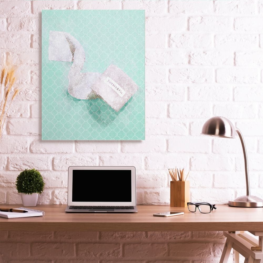 Stupell Industries Luxe Toilet Paper over Geometric Tile Designer Detail Designed by Ziwei Li