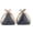 Black, variant on ™ Bridal Rhinestone Crystal Triangle Shape Clip on Earrings Non Piercing for Women Ear Clip