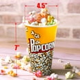 thumbnail image 5 of 3 Pack Retro Style Plastic Popcorn Containers Popcorn Boxes Bucket for Movie Night 7" Tall x 4.5" Top Diameter, 5 of 7