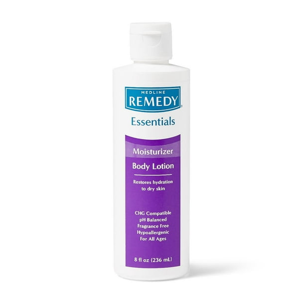 Medline Remedy Essentials Moisturizing Body Lotion, Unscented, 8 oz., 1