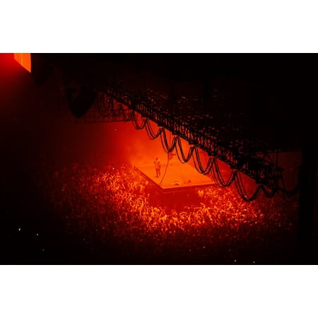 Canvas Print Concert Red Mosh Crowd People Pit Stretched Canvas 10 x