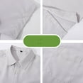 thumbnail image 4 of USNSM Men's Striped Casual Shirts Short Sleeve Lapel Shirts Button Down Shirt Beach Summer Loose Comfort Breathable Shirt Gray XXL, 4 of 5