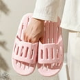 thumbnail image 5 of YTCAMLO Non-Slip Shower Shoes for Women and Men Soft Bathroom Slippers with Drain Holes Quick Dry Slide Sandals for Living Room Dorm Gym Pool, Pink 5.5-6, 5 of 8