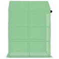 thumbnail image 4 of vidaXL Greenhouse Green Polyethylene mesh fabric Large Shelving 56.3"x56.3"x76.8", 4 of 9