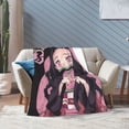 thumbnail image 6 of Kamado Nezuko Bed Blanket Air Conditioner Quilt Ultra Soft Flannel Blanket All Season Fuzzy Blanket Reversible Fluffy Plush Blanket 60"X50", 6 of 8