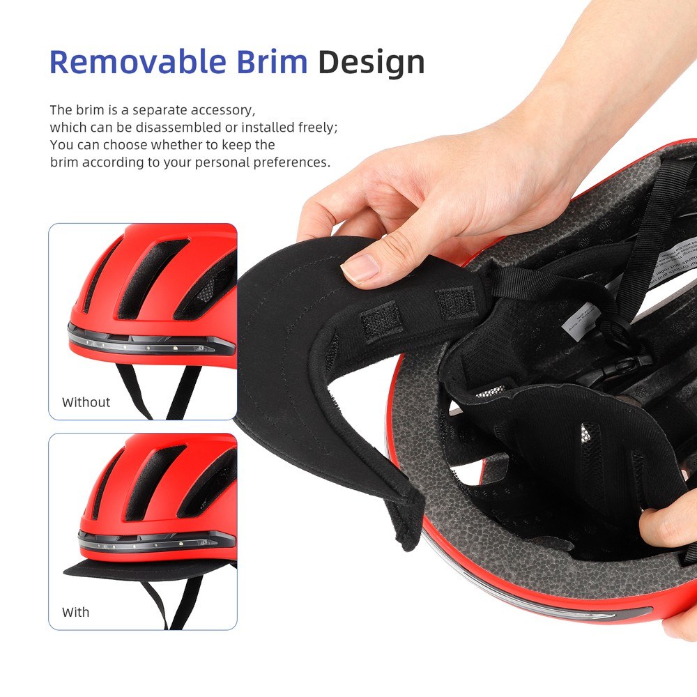 Waterproof Cycling Helmet with LED Turn Signal for Bikes and Scooters
