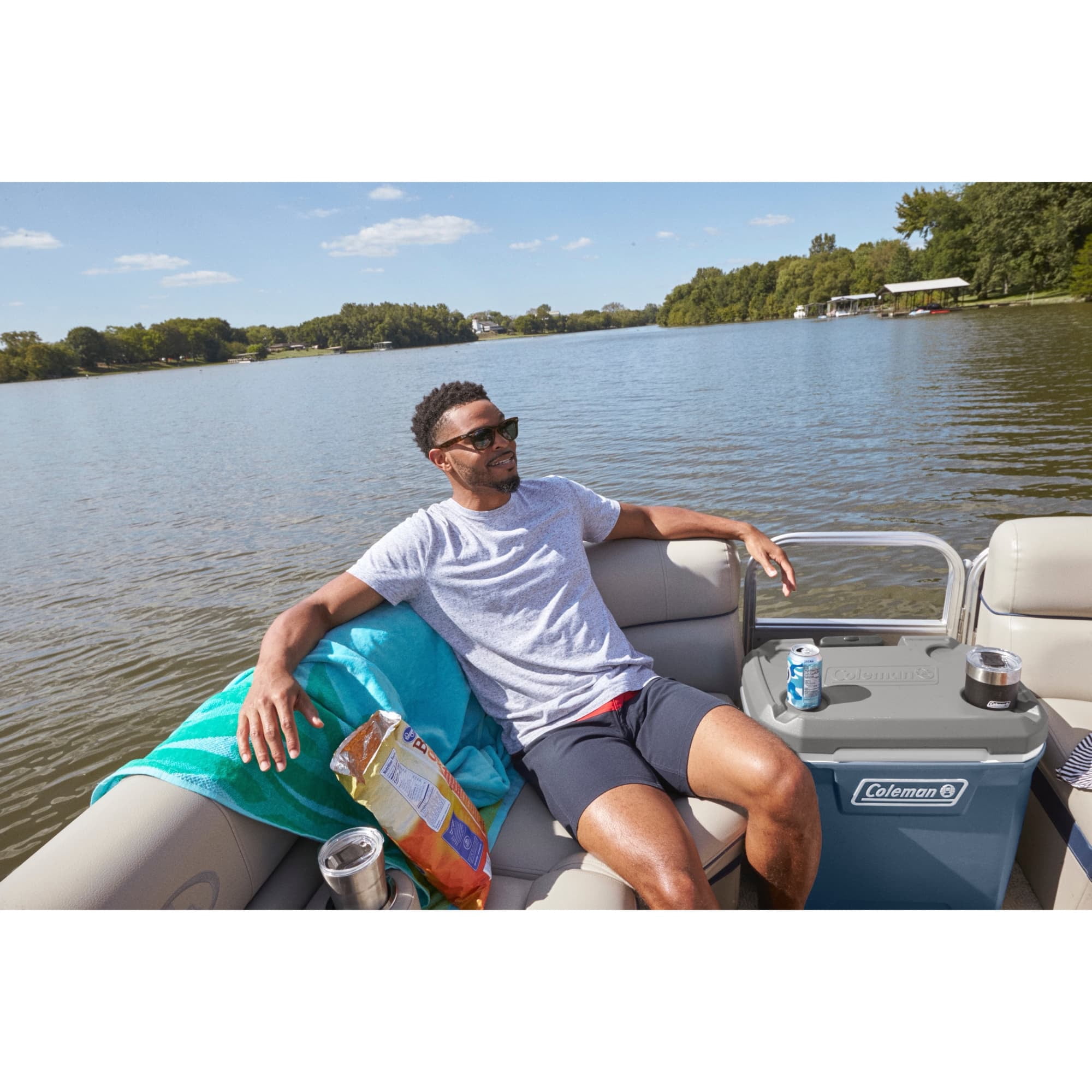 (2 pack) Coleman 316 Series 60QT Hard Chest Wheeled Cooler, Lakeside Blue