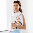 thumbnail image 6 of FORMRS 3 Ring Binder 1.5 inch with Pockets Clip Board 200 Sheets Capacity, White Abstract Triangles, 6 of 8