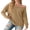 05-Dark Khaki, variant on JWD Womens Off Shoulder Tops Long Sleeve Casual Loose Fit Pullover Shirts Relaxed Fit Blouse Wine Red L