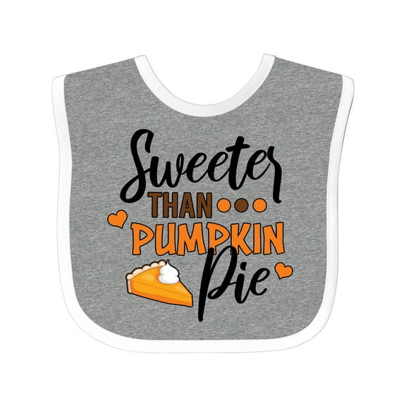 Inktastic Thanksgiving Sweeter Than Pumpkin Pie Boys or Girls Baby Bib