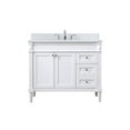 thumbnail image 3 of Elegant Decor Bennett 42" MDF Single Bathroom Vanity with Backsplash in White, 3 of 8