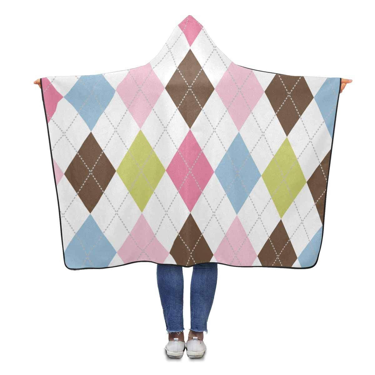 HATIART Grey Dotted Lines Hooded Throw Blanket 56x80 inches Adults